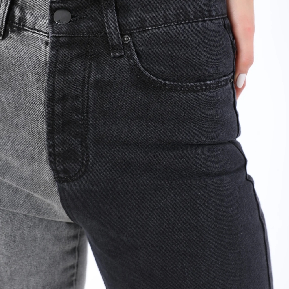 Women's High Waist Two Tone Color - Picture 4 of 5